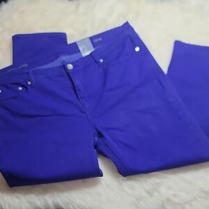 JCP Skinny Ankle Stretch Women's Royal Blue Jeans